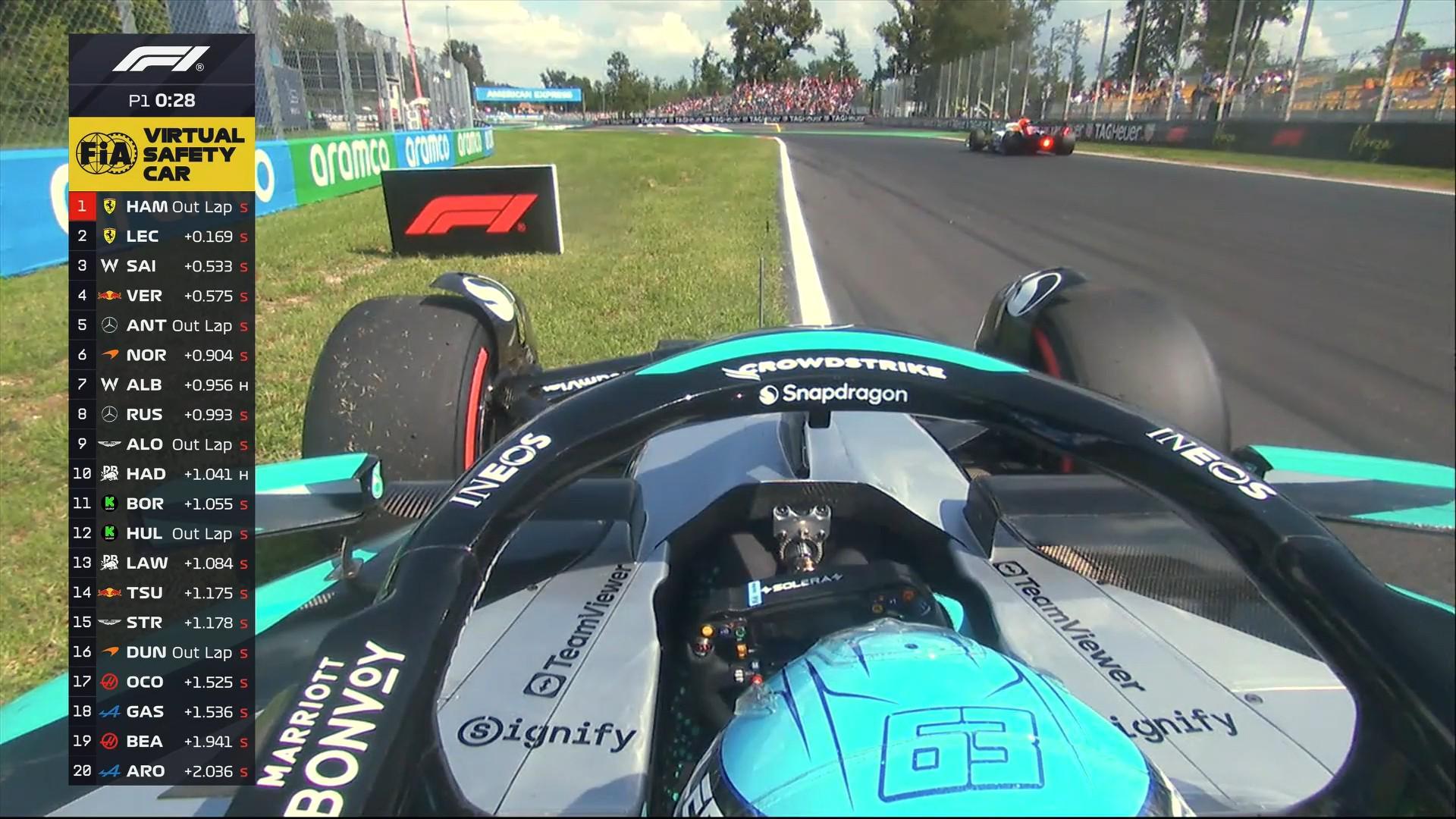 F1意大利站一练：法拉利全场最快，塞恩斯第3，安东内利第5